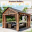 Galvanized Steel Roof Gazebo with Curtains and Ceiling Hook