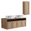 Meuble-lavabo 48 po avec 2 lavabos en céramique et armoire latérale, 4 portes à fermeture douce-1566378652-1566378643