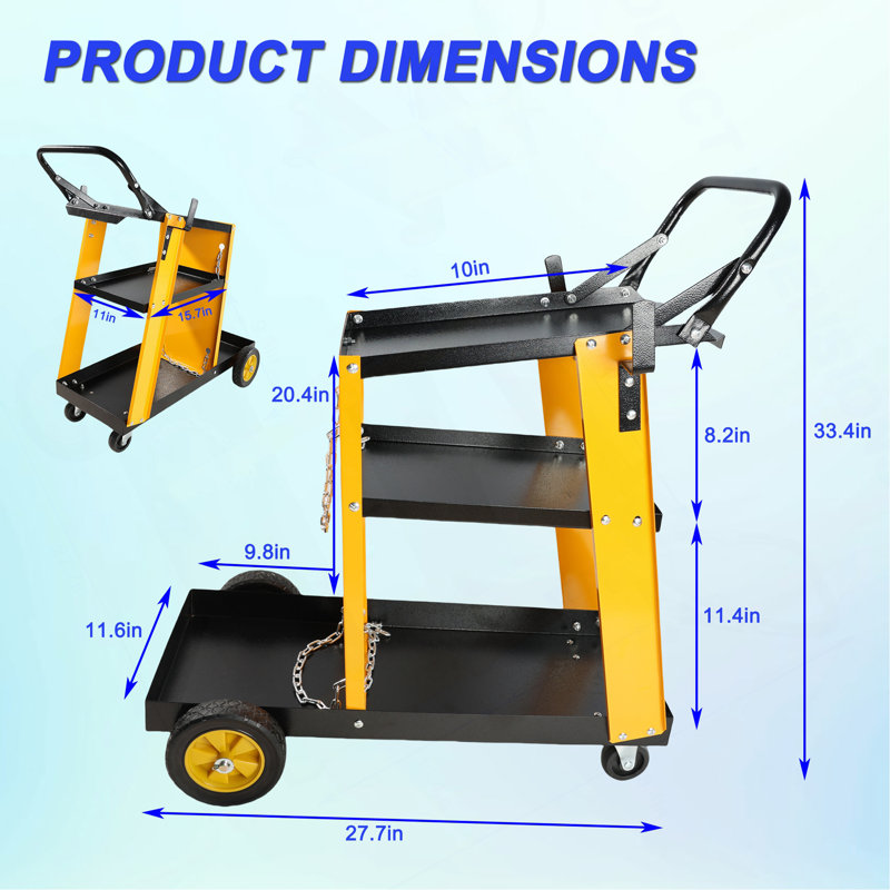 Versatile Heavy-Duty Welding Cart With Enhanced Features For Secure Storage And Mobility