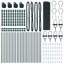 Vidaxl Welded Wire Fence With 7 Posts Steel-114858301-114858302