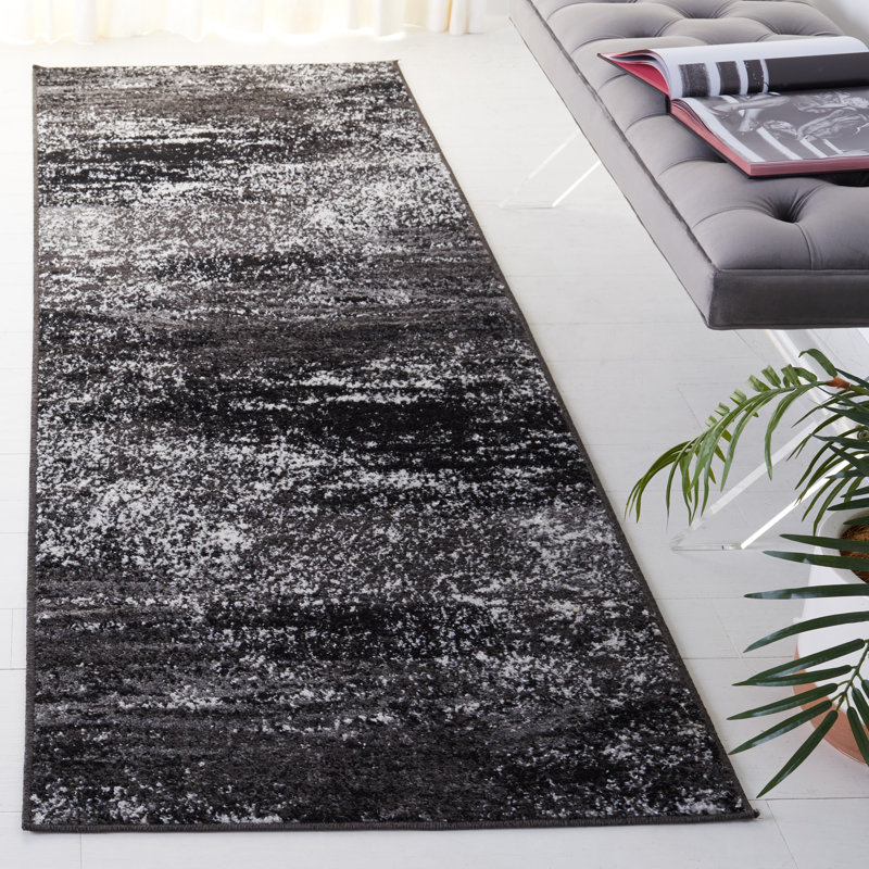 Binali Adirondack Revival Area Rug, Silver/Black, Runner 76 x 244 cm