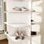 7 étagères à chaussures rotatives, support rotatif, 360 ° pivotant blanc