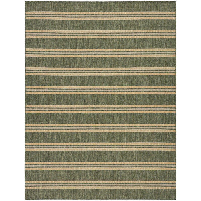 Manderella Modern Rug, Green, Rectangle 8' x 10'