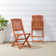 Stuckey 4-Piece Wood Patio Dining Set With Backless Bench And Folding Chairs