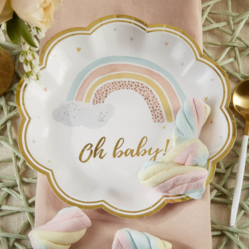 Disposable New Baby Dessert Plate