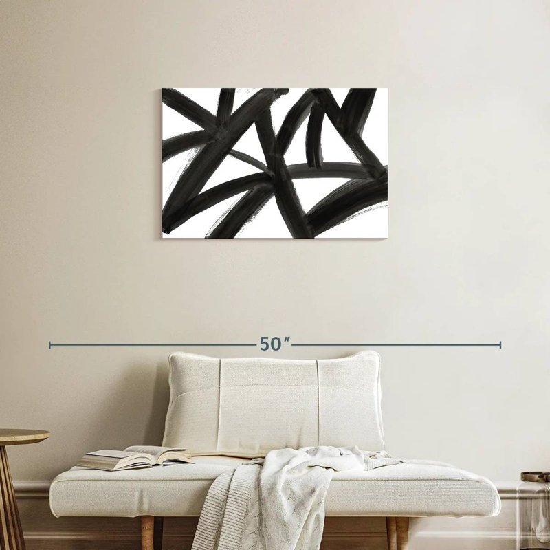 Avery Black Roads Abstract, 20" H x 30" W