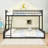Metal Bunk Bed With Ladder And Slats-1228125992-1228125996