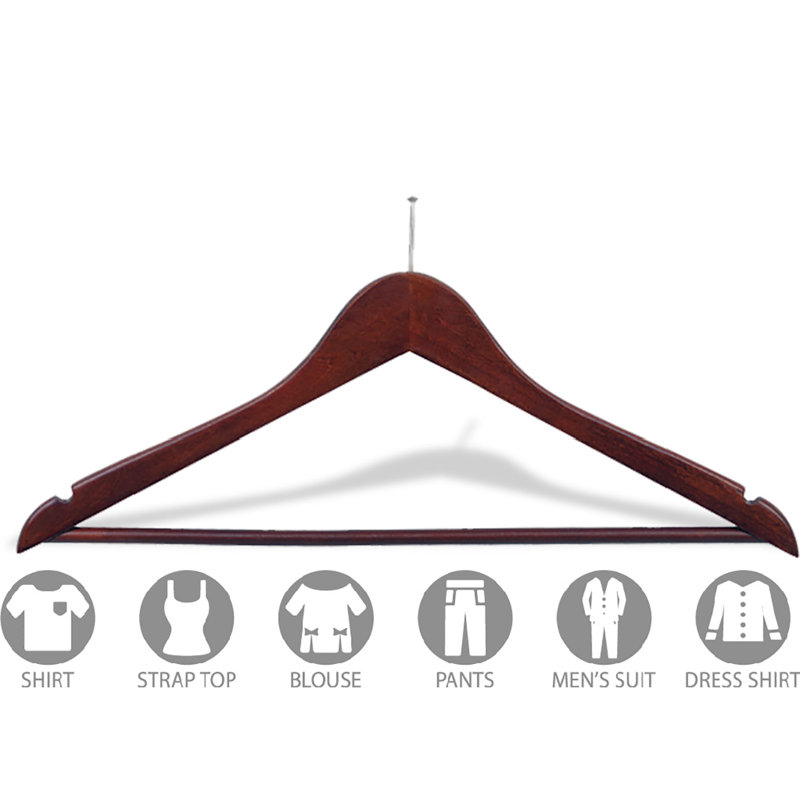 Support en bois anti-vol flat, Noyer et barre transversale, 50