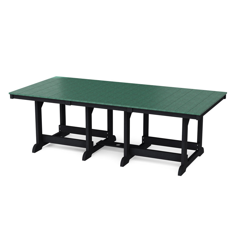 Table de salle à manger 44 po x 94 po Heritage, Vert gazon / Noir