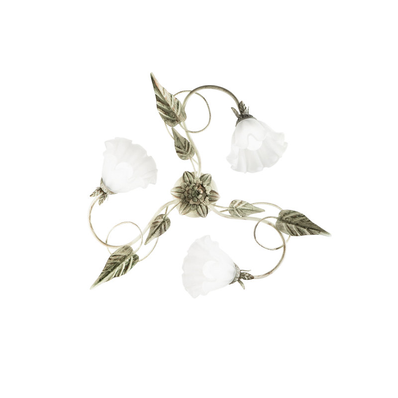Glass Flush Mount, 3 Lights