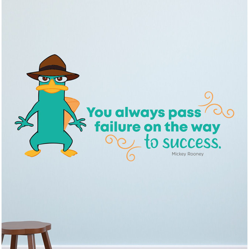 Adhésif décoratif en vinyle « Pass failure Perry the Platypus », H 20 po x l 40 po