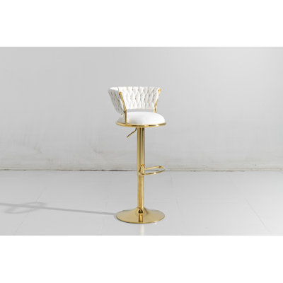 Modestina Swivel Upholstered Bar Stool