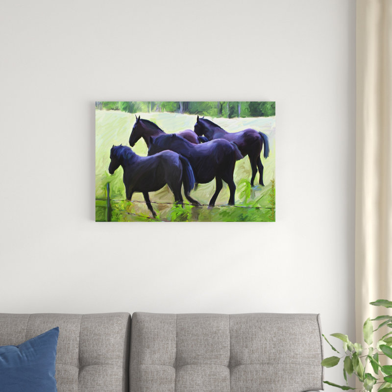 Guilford Horses II, H 20 po x l 30 po x P 1,25 po