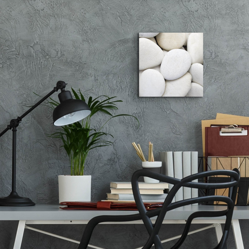 «White Pebbles» par PhotoINC Studio, H 12 po x l 12 po x P 0,13 po