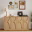 Buffet 59,69 "- portes arquées classiques en bois massif de 2 pouces avec une touche rétro-1395346820-1402027728