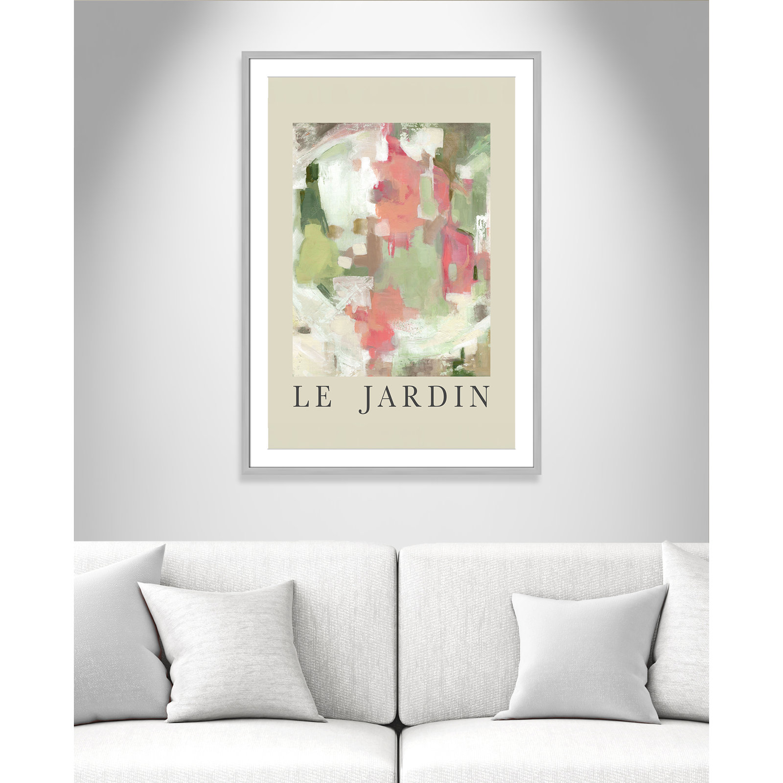 Botanical Poster Collection " Le Jardin " by Carol Robinson, Yes, 41.5" H x 29.5" W x 1.25" D, Silver Single Picture Frame