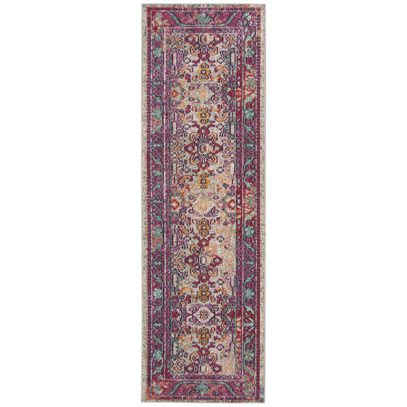 Golden Oriental Hand Woven Area Rug, Runner 66 x 213 cm