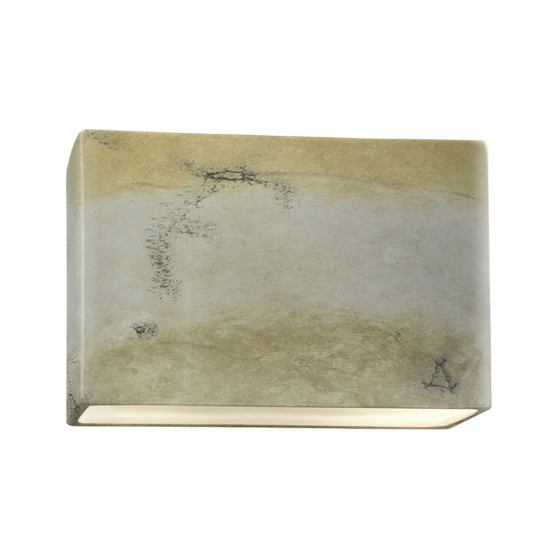 Applique murale encastrée 1 lumière à intensité variable Durso, Travertin Greco, DEL, H 10 po x l 16,5 po x P 4 po