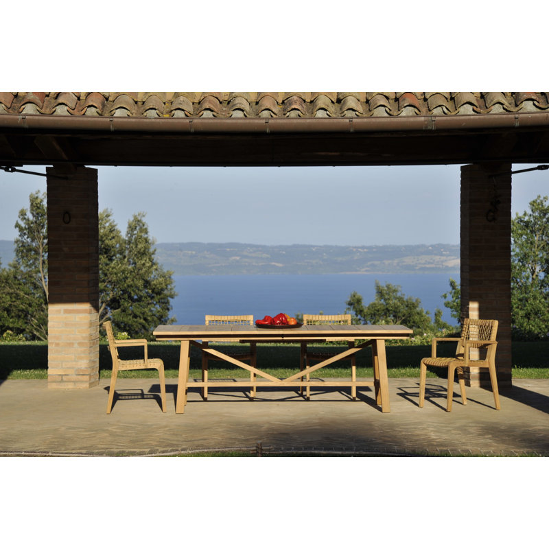 Synthesis Extendable Rectangular Teak Outdoor Dining Table