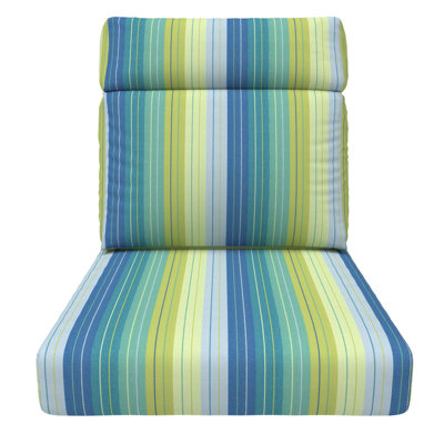 24.5 x 27 inch Arnisa Sunbrella Outdoor Cushion For High Back Chair, 6 inch Thick Outdoor Replacement Cushion, Lamley Patio Wicker Chair Cushion Set