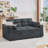 Chenille Loveseat Sleeper Sofa Bed With Storage Armrest ,USB Port ,Side Table-2031592991