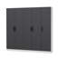 Meuble de couloir moderne de couleur anthracite 88,6 x 82,7 x 13,8 pouces | 100% panneau de particules enduit de mélamine, épaisseur: 0,7 pouce | Conception élégante pour l'organisation du vestibule, solution de rangement durable et élégante-102346897