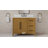 Berwyn  Single Sink Carrara White Engineered Marble Countertop Bath Vanity In Baja Oak-1024388120