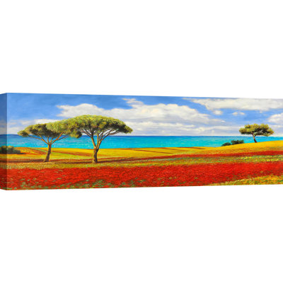Mediterranean Landscape by Angelo Masera - Wrapped Canvas Painting