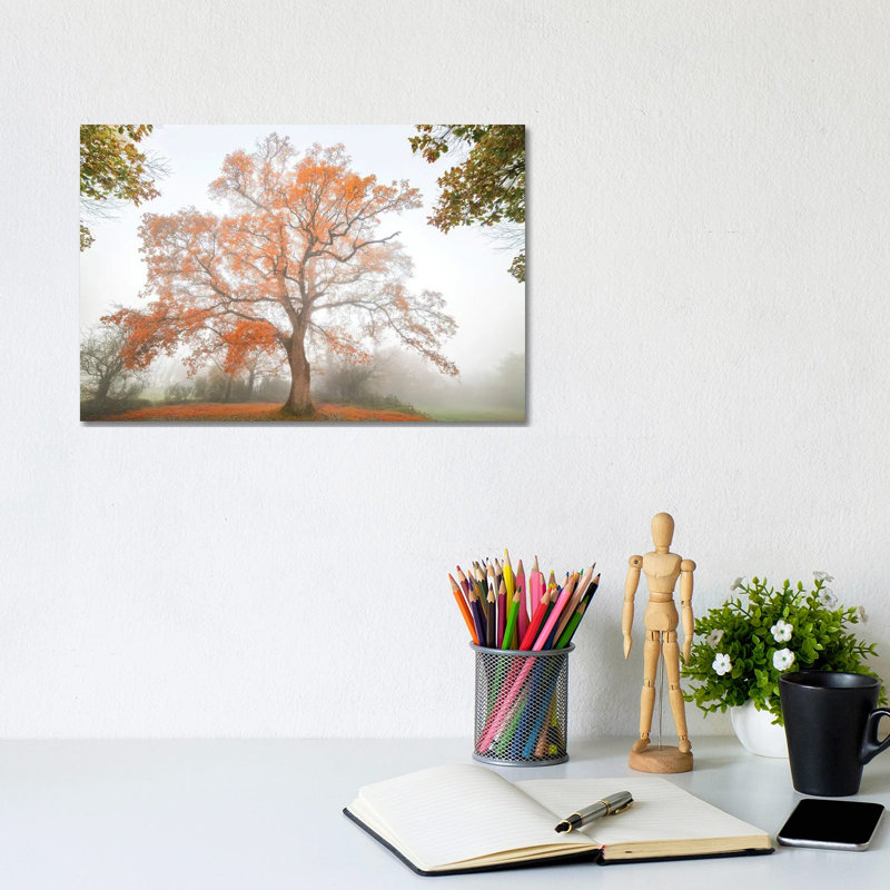The Red Oak by Philippe Manguin - Wrapped Canvas Print, 20.32 cm H x 30.48 cm W