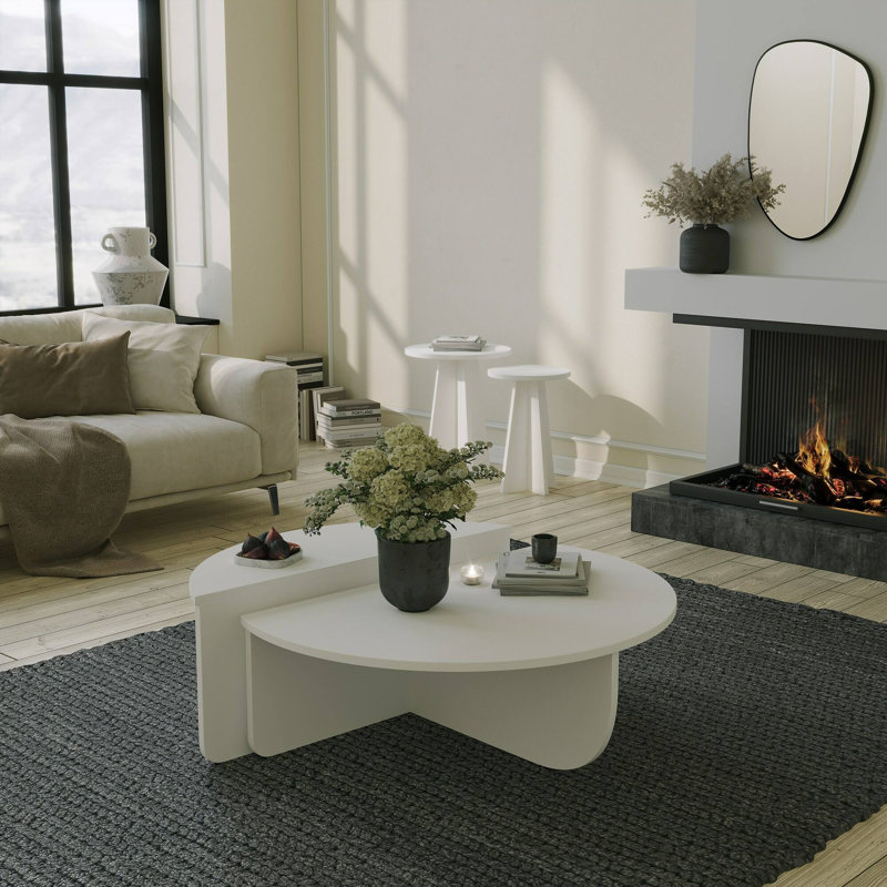 Cecele Coffee Table, White