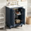 Meuble-lavabo moderne avec rangement à fermeture en douceur et tablette réglable