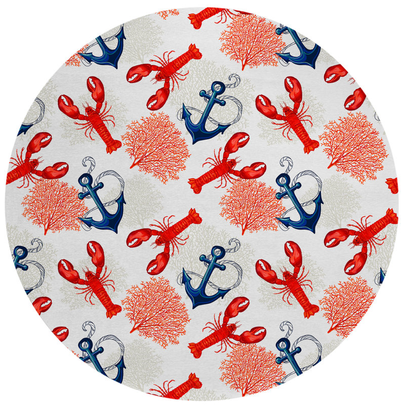 Kyran Washable Indoor / Outdoor Rug, Round 8'