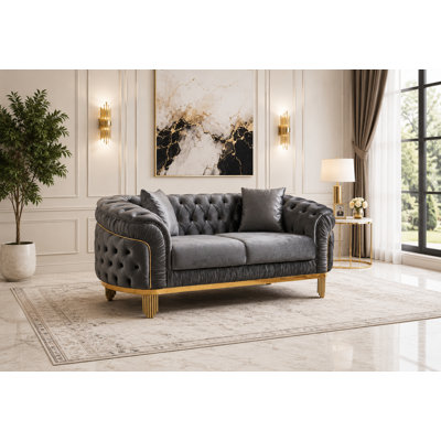 Causeuse en velours Valorie