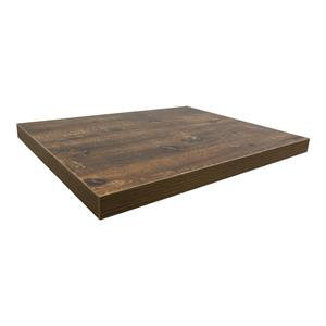 30 po x 48 po, plateau de table en mélamine de 2 po d'épaisseur avec motif de grain de bois brun rustique