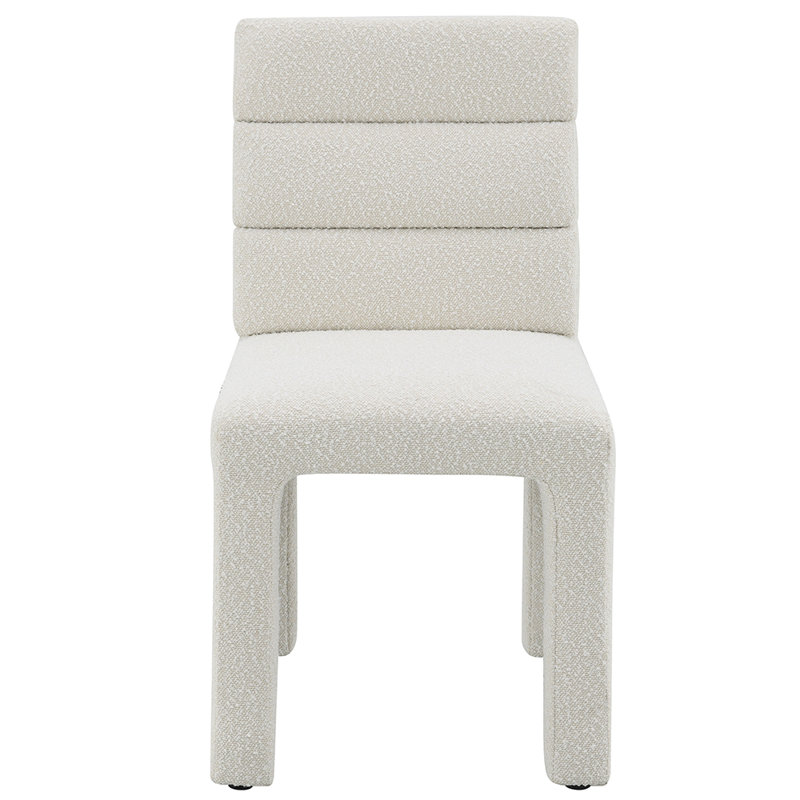 Chaise d'appoint beige Boucle, ensemble de 2