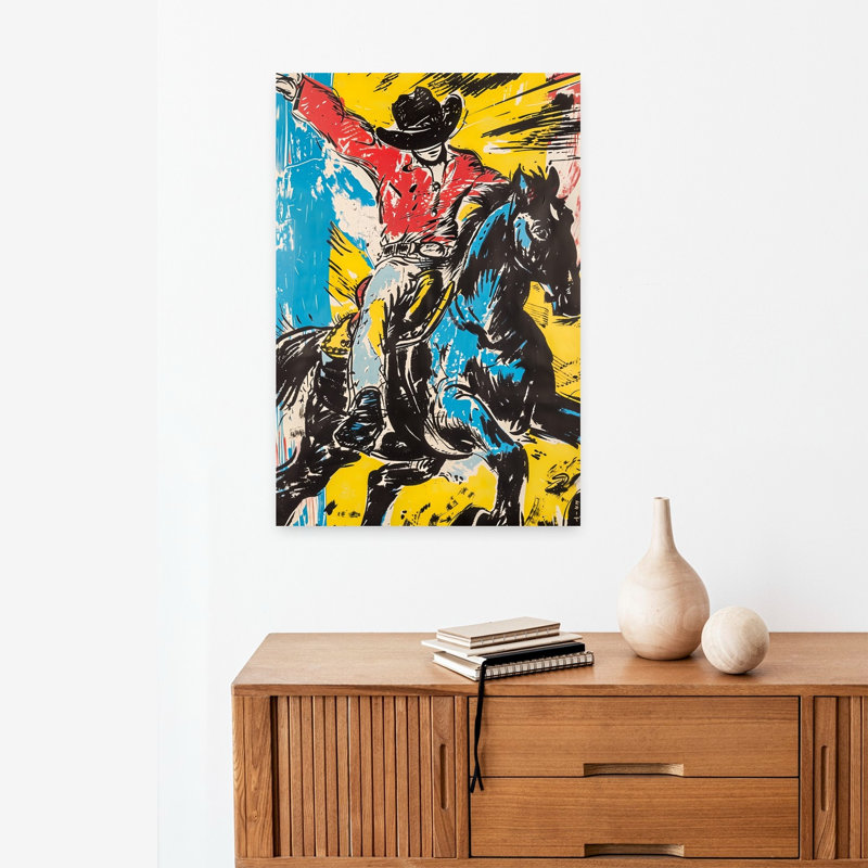 Art contemporain Art cheval contemporain, H 24 po x l 16 po