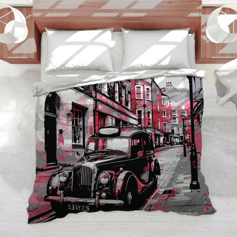 Édredon pour voiture rétro style Mid-Century moderne, Édredon très grand