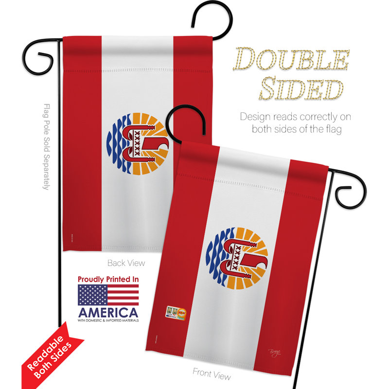 Double Sided 18.5'' H x 13'' W Polyester Flag Set