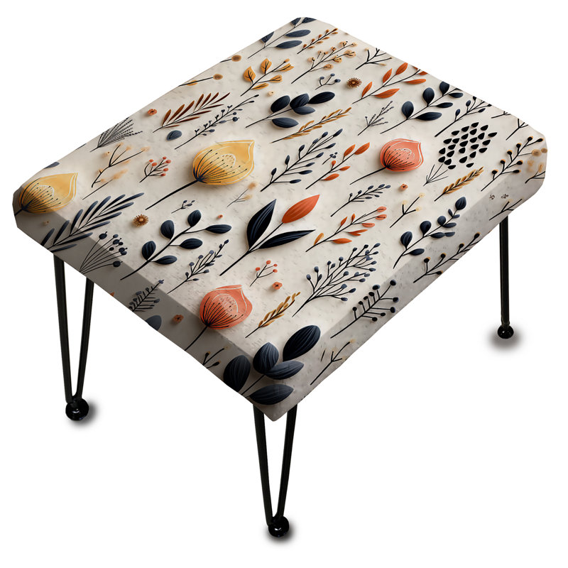 Nature's Exquis Floral Collage - Repose-pieds rectangulaire floral
