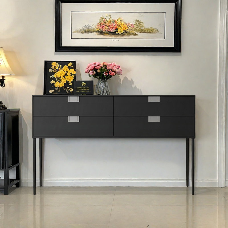 Console moderne moderne et pratique, H 35,43 po x l 51,18 po x P 15,75 po, Noir