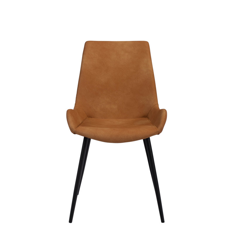 Chaise d'appoint rembourrée en brun