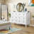 Dateland 47"W 6 Drawer Dresser,White Bedroom Dresser-414745722