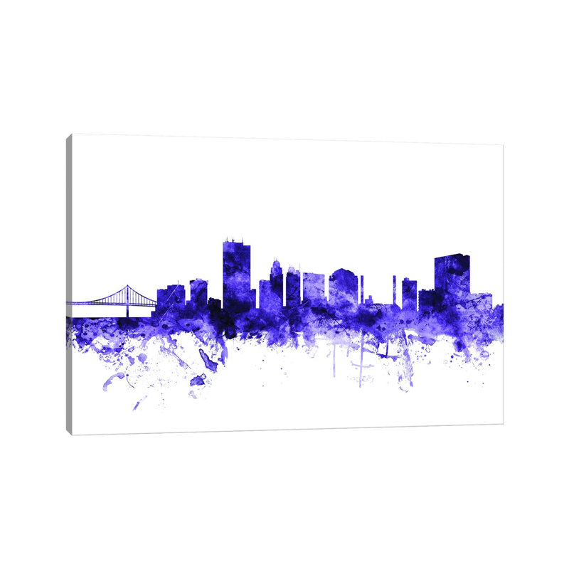 Toledo, Ohio Skyline by Michael Tompsett - Wrapped Canvas Print, 20.32cm H x 30.48cm W x 1.91cm D