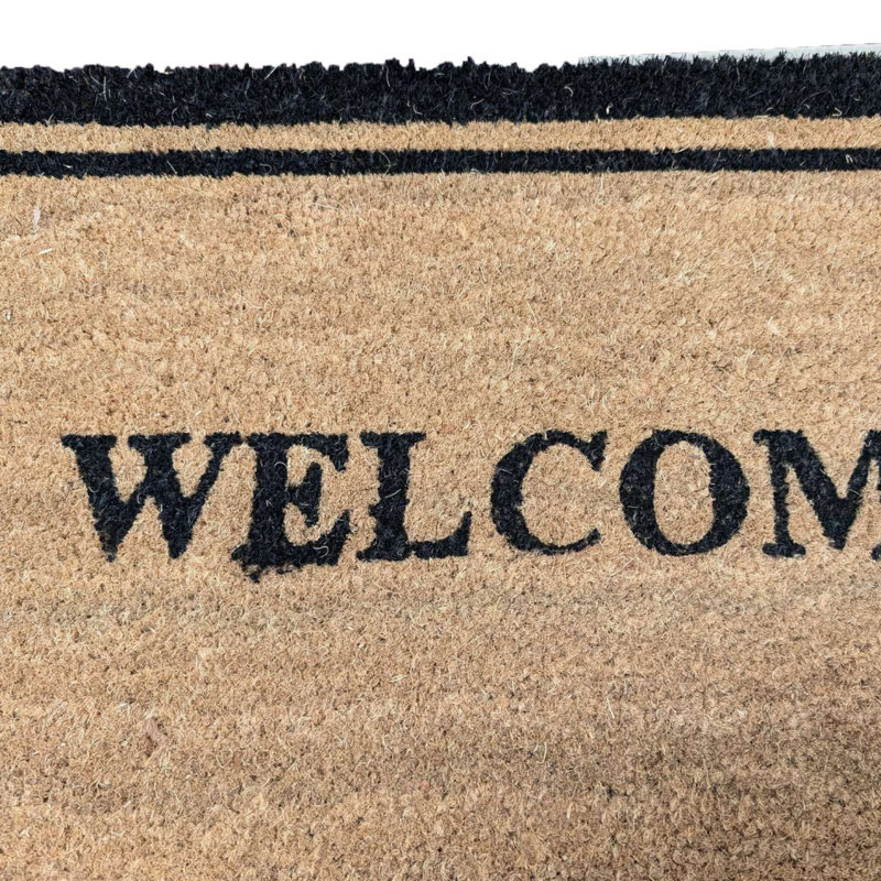 Tapis d'entrée naturel en fibre de coco naturel imprimé