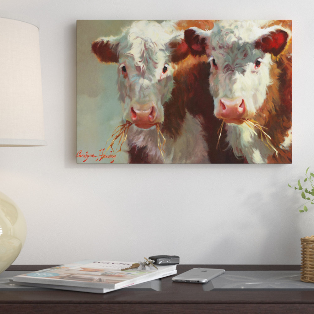 " Cow Belles " by Carolyne Hawley Painting Print East Urban Home