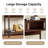Fluted Entryway Table, 39.4" Narrow Console Table with Storage & Sliding Doors, Modern Round Corner Sofa Table, Mid Century Wooden Entry Table for Living Room, Hallway, Kitchen-443680844