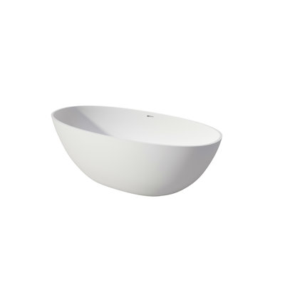 65" Premium Solid Surface Deep Soaking Bathtub