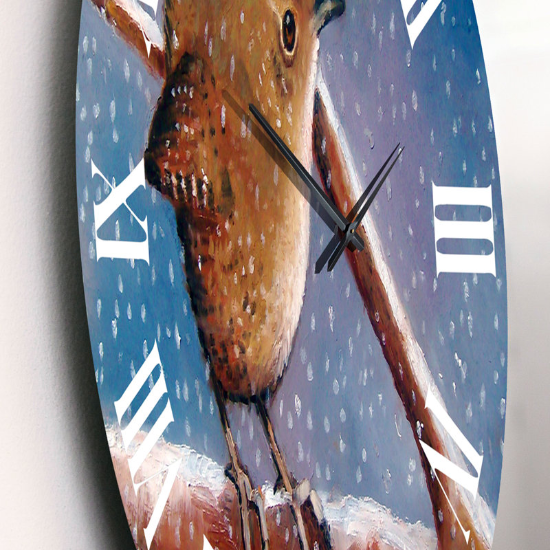 Wren In Winter - Horloge murale, Petit