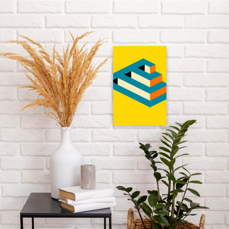Impression d'art mural abstrait géométrique impossible, 18" H x 12" W
