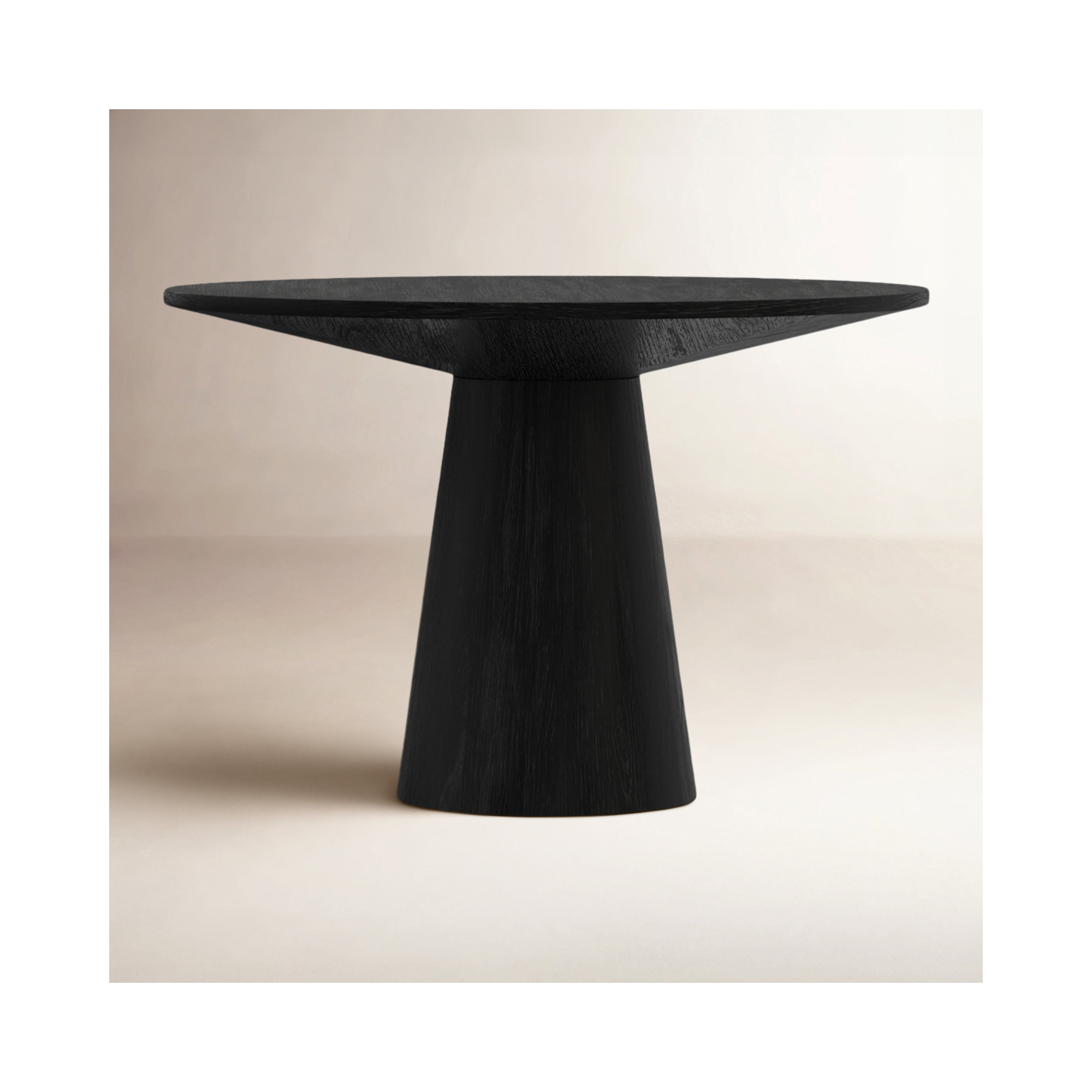 Astraea Pedestal Dining Table, 31"H x 47"L x 47"W, Black